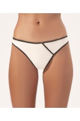 Calcinha Reta Recorte Breeze Off White