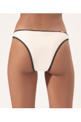 Calcinha Reta Recorte Breeze Off White