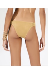 Calcinha Reta Twist Hollywood Dourado