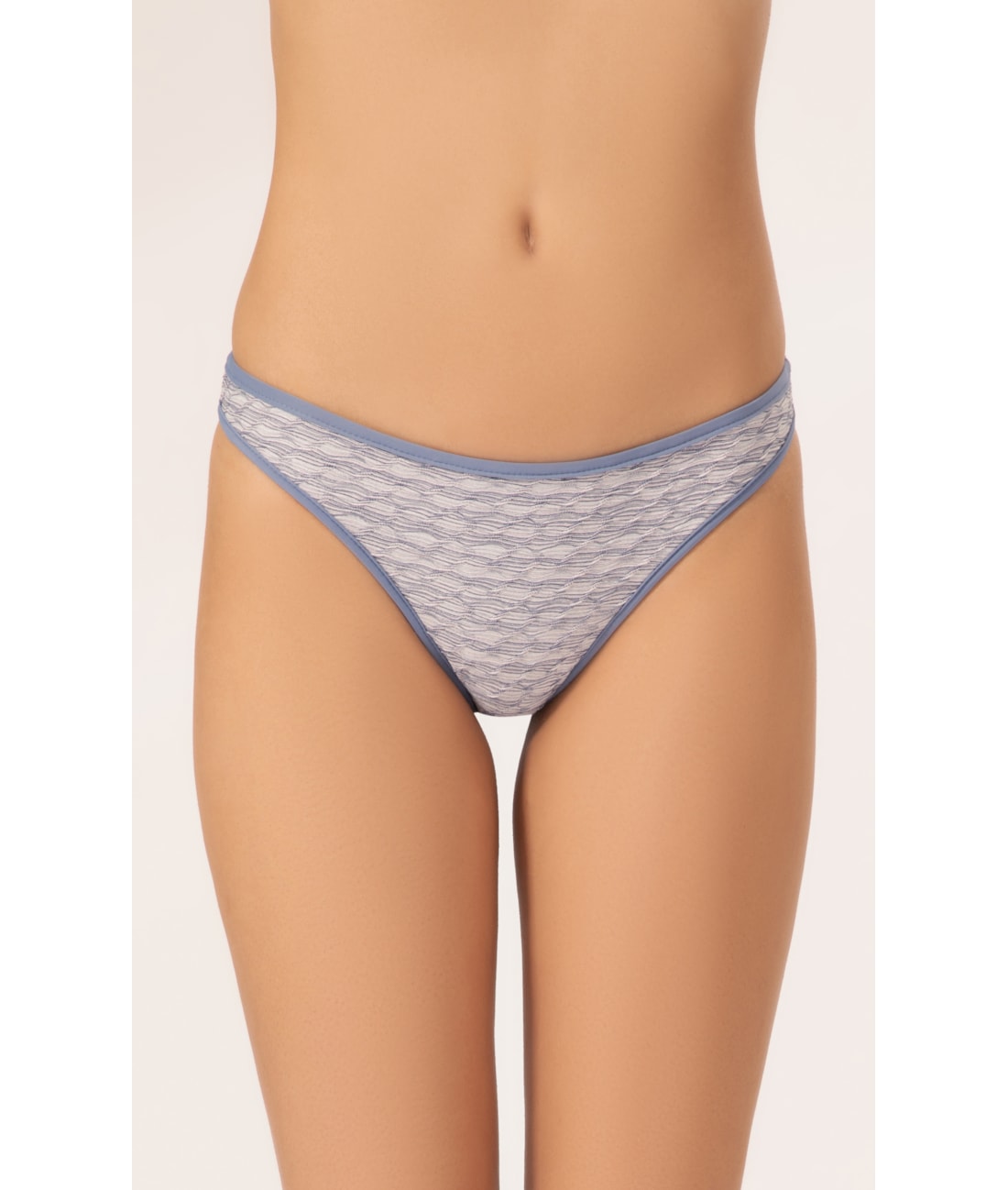 Calcinha Reta Viés Versi Azul Jeans Mescla