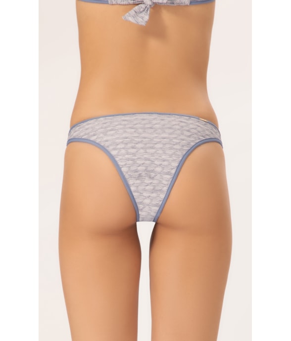 Calcinha Reta Viés Versi Azul Jeans Mescla