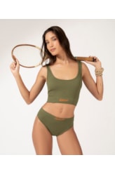 Calcinha Seamless Verde Army
