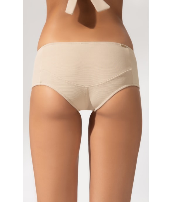 Calcinha Sunkini Comfort Canelado Sculpt Areia