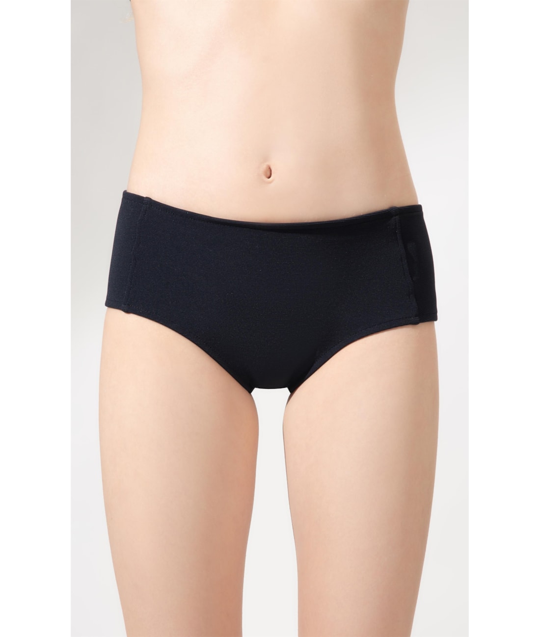 Calcinha Sunkini Comfort Canelado Sculpt Preto