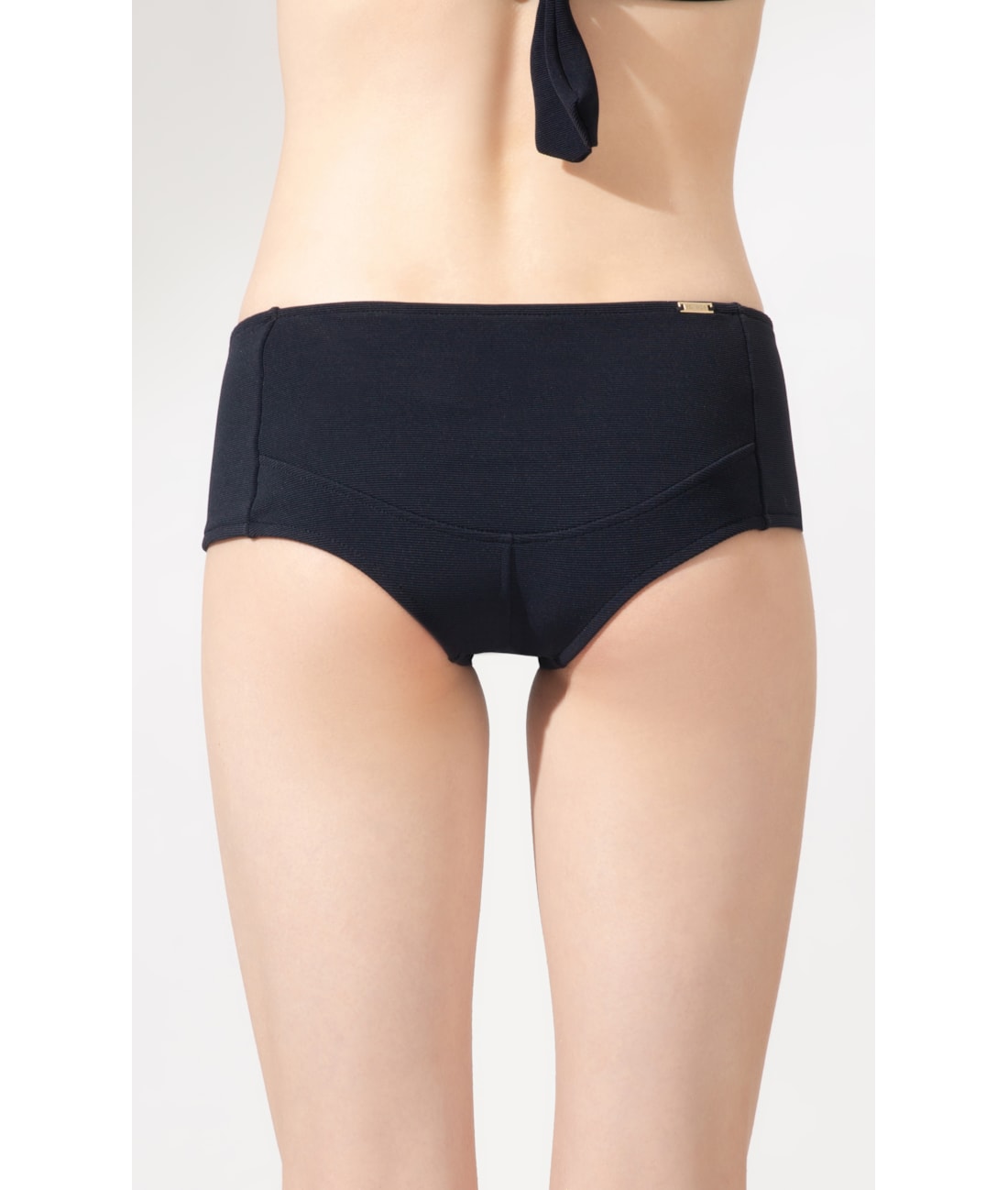 Calcinha Sunkini Comfort Canelado Sculpt Preto