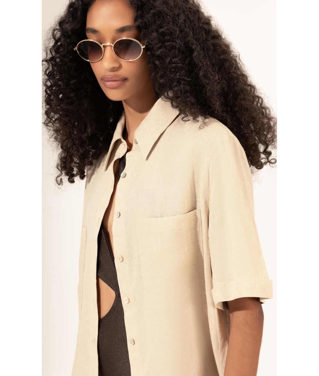 Camisa Bolsos Cambraia Fiji Natural