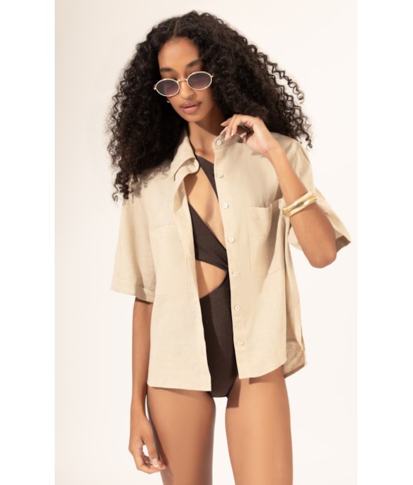Camisa Bolsos Cambraia Fiji Natural