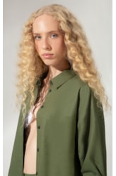Camisa Box 7/8 Linho Blend Musgo
