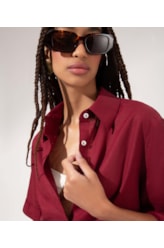 Camisa Cambraia Dark Wine