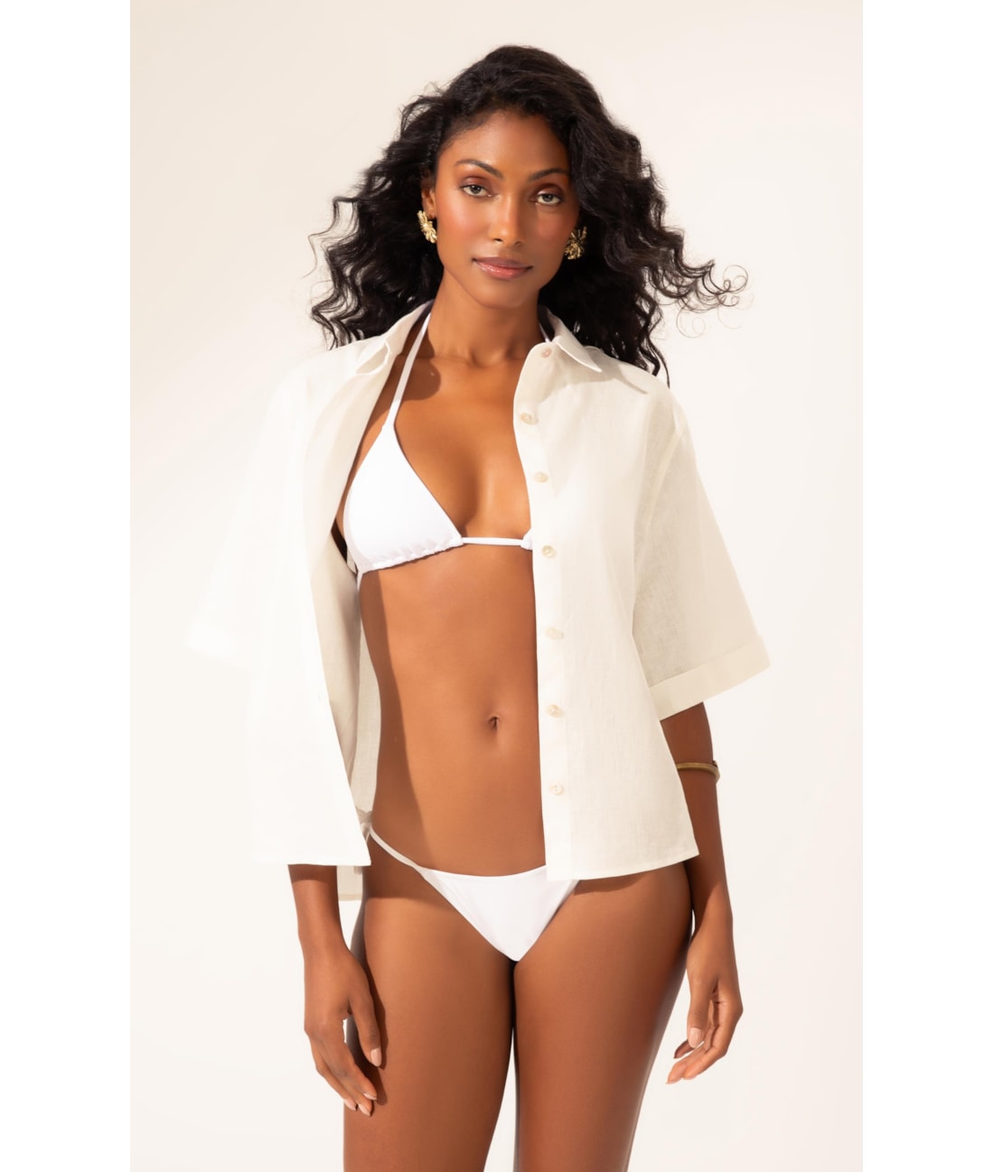 Camisa Cambraia Off White