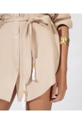 Camisa Cecilia Cambraia Light Areia