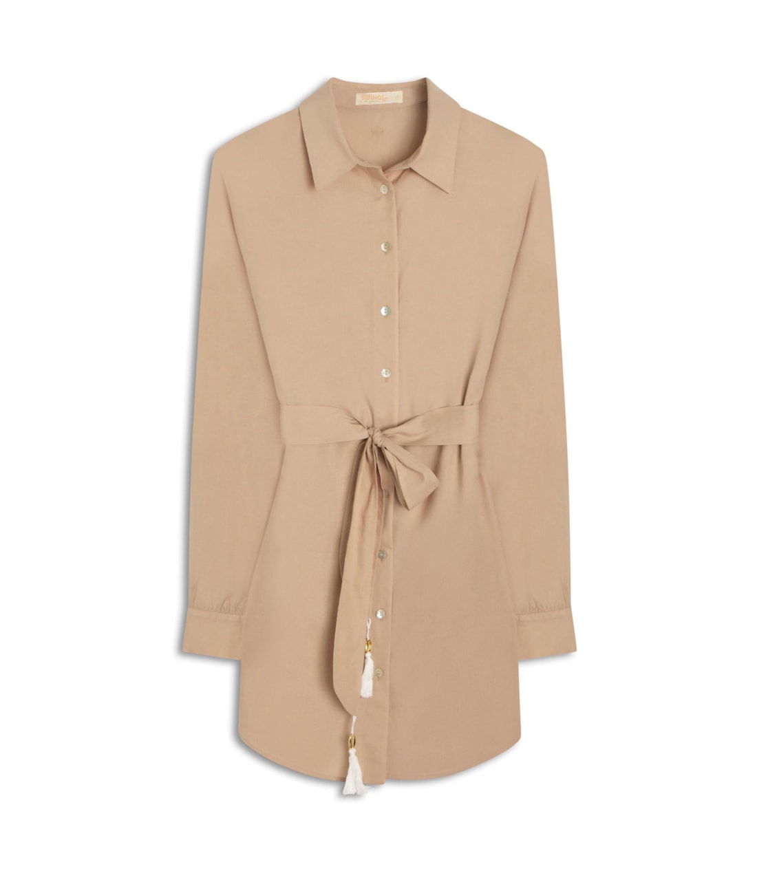 Camisa Cecilia Cambraia Light Areia