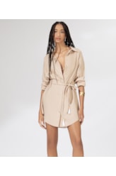 Camisa Cecilia Cambraia Light Areia