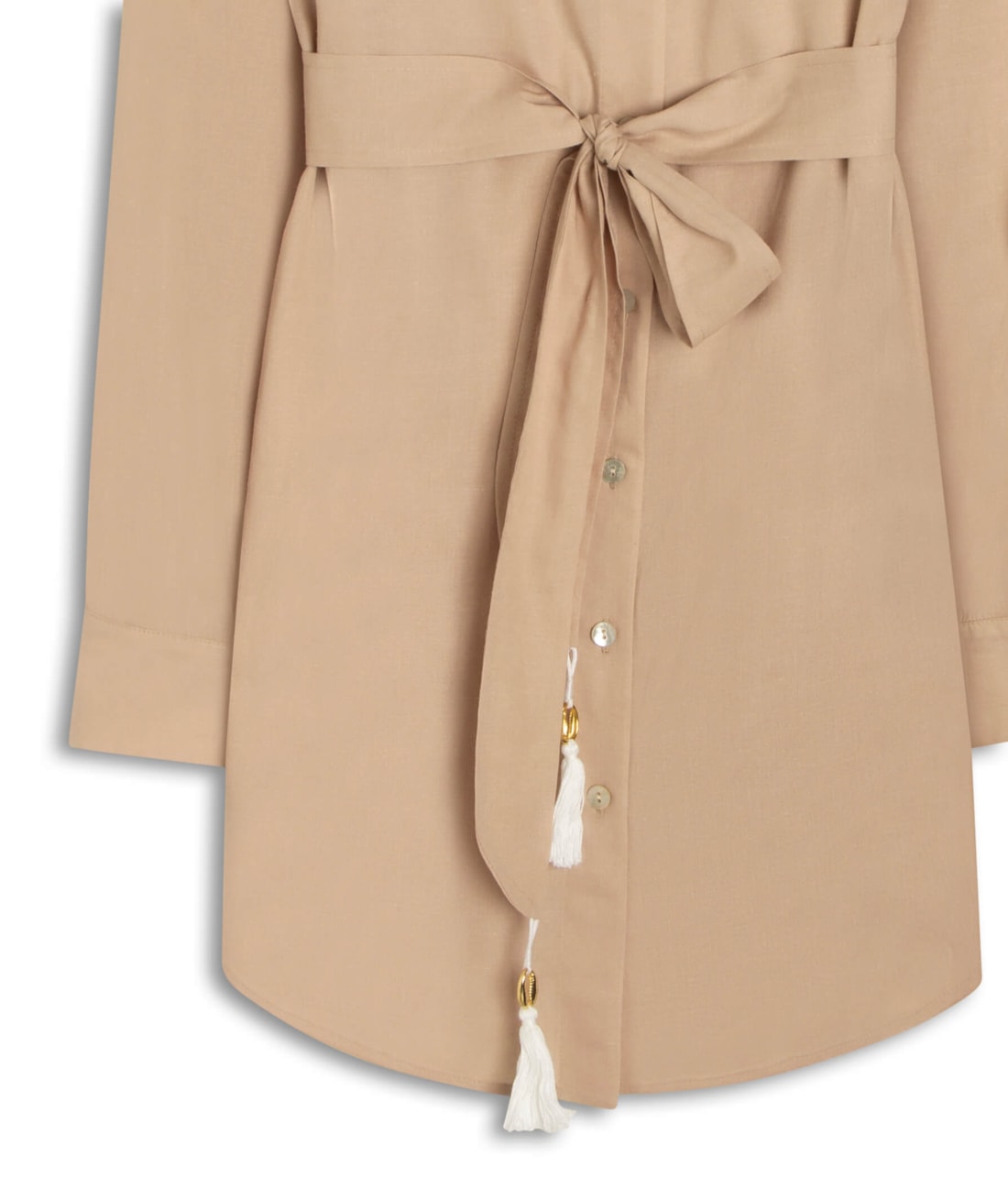 Camisa Cecilia Cambraia Light Areia