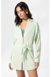 Camisa Cecilia Cambraia Light Verde Claro
