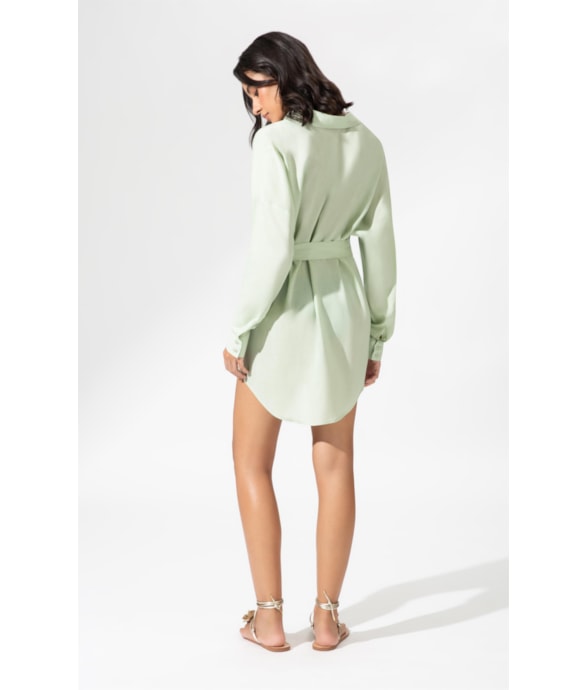 Camisa Cecilia Cambraia Light Verde Claro