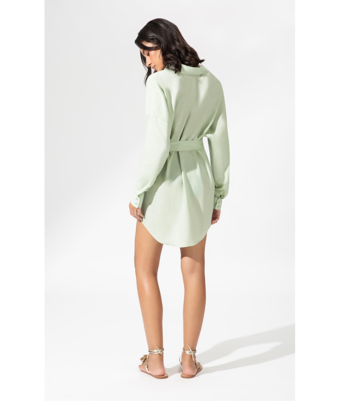 Camisa Cecilia Cambraia Light Verde Claro