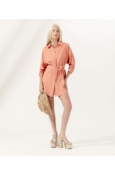 Camisa Cecilia Corais Cambraia Laranja