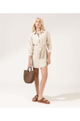 Camisa Cecilia Corais Cambraia Natural