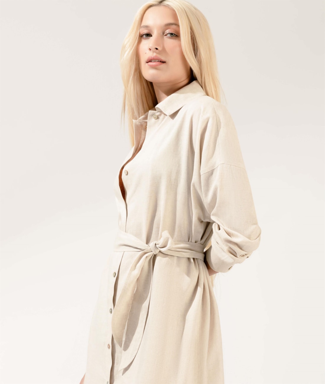 Camisa Cecilia Corais Cambraia Natural