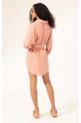 Camisa Cecilia Corais Cambraia Rosa Dusty
