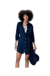 Camisa Cecilia Heavy Linho Marinho