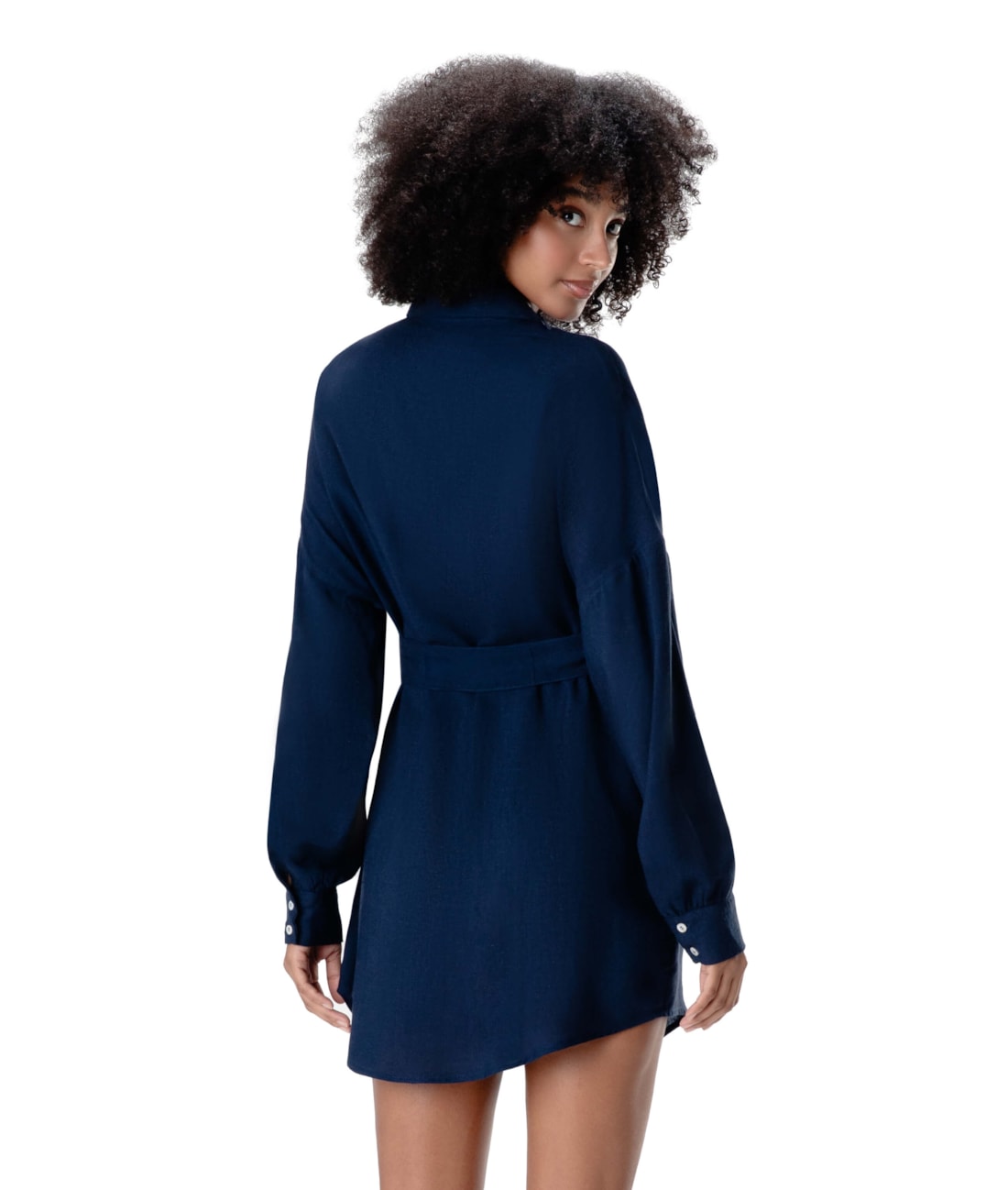 Camisa Cecilia Heavy Linho Marinho