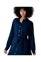 Camisa Cecilia Heavy Linho Marinho