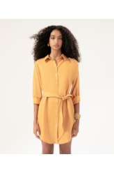 Camisa Cecilia Linho Blend Caramelo