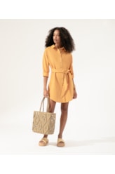 Camisa Cecilia Linho Blend Caramelo