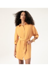 Camisa Cecilia Linho Blend Caramelo