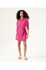 Camisa Cecilia Linho Blend Magenta
