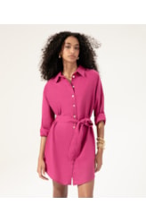 Camisa Cecilia Linho Blend Magenta