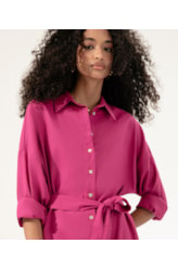 Camisa Cecilia Linho Blend Magenta