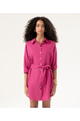 Camisa Cecilia Linho Blend Magenta
