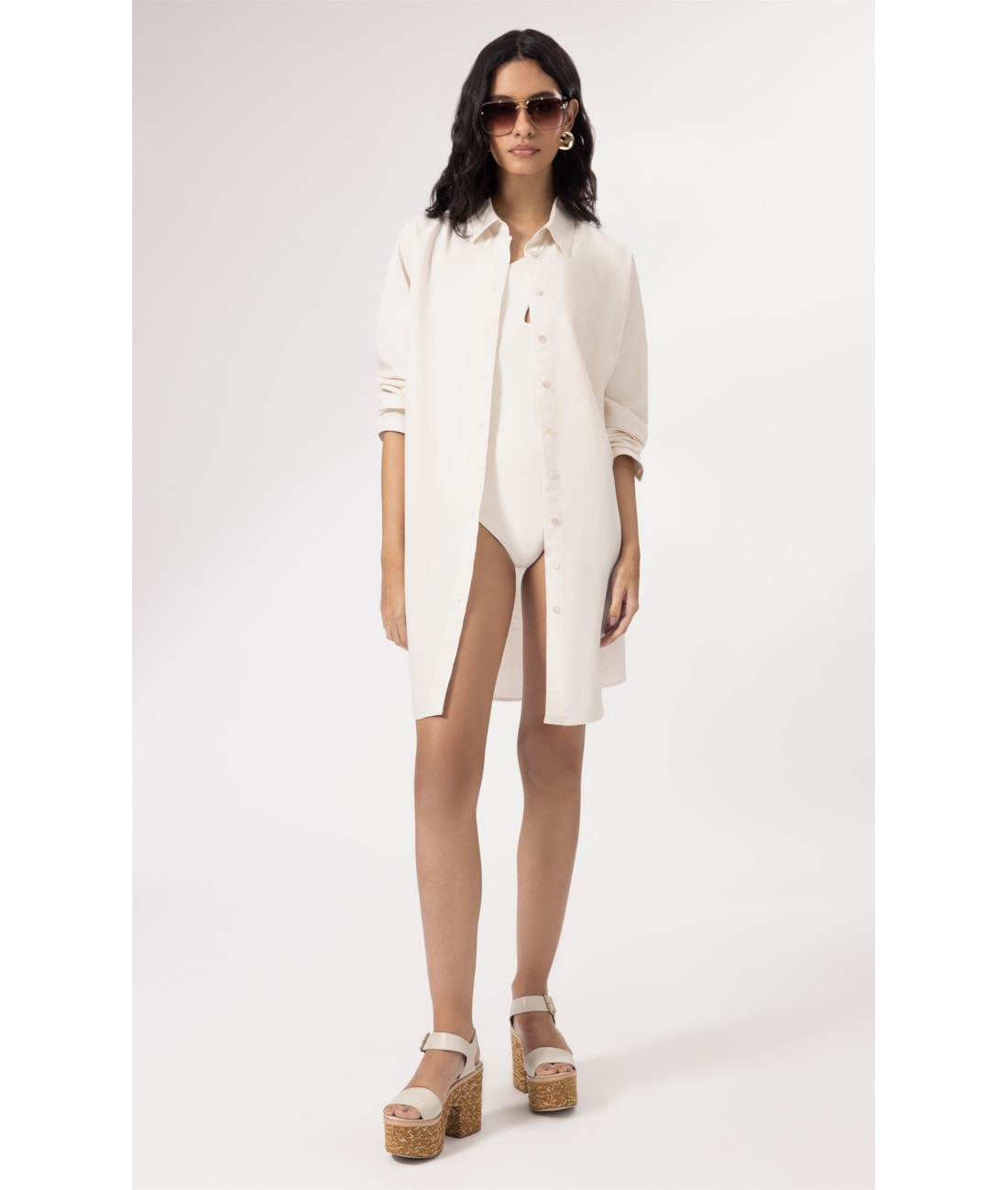 Camisa Cecilia Linho Blend Natural