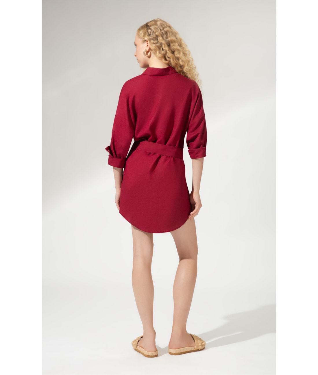 Camisa Cecilia Linho Blend Vinho