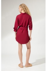 Camisa Cecilia Linho Blend Vinho