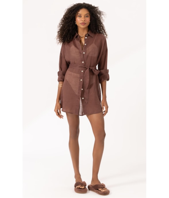 Camisa Cecilia Rami Marrom