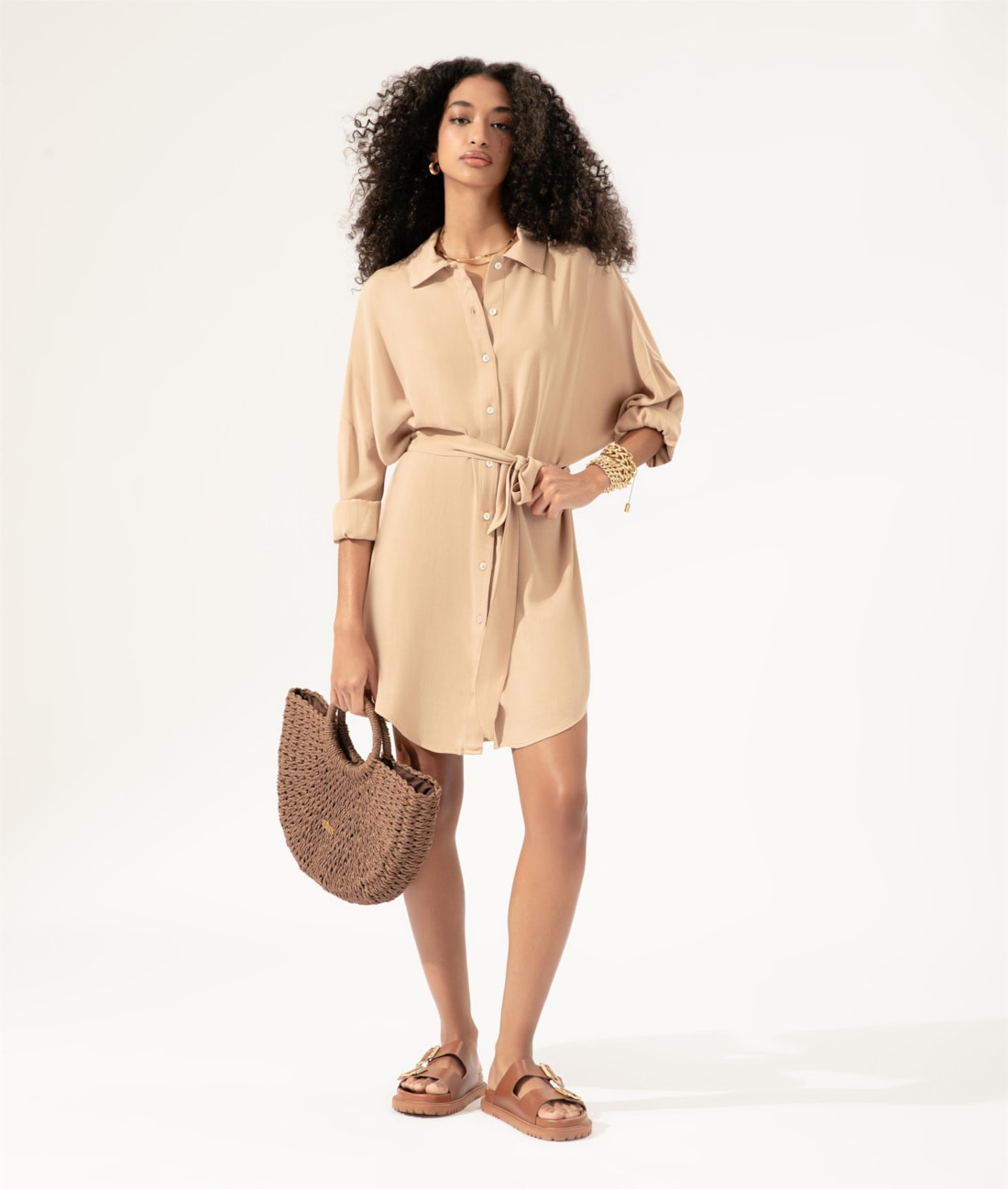 Camisa Cecilia Slub Texture Natural