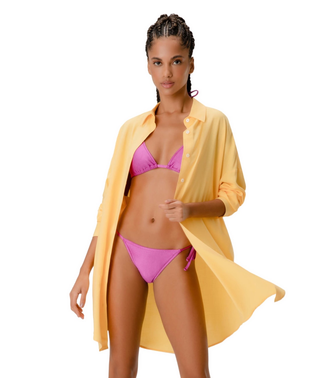Camisa Cecília Visco Nature Amarelo