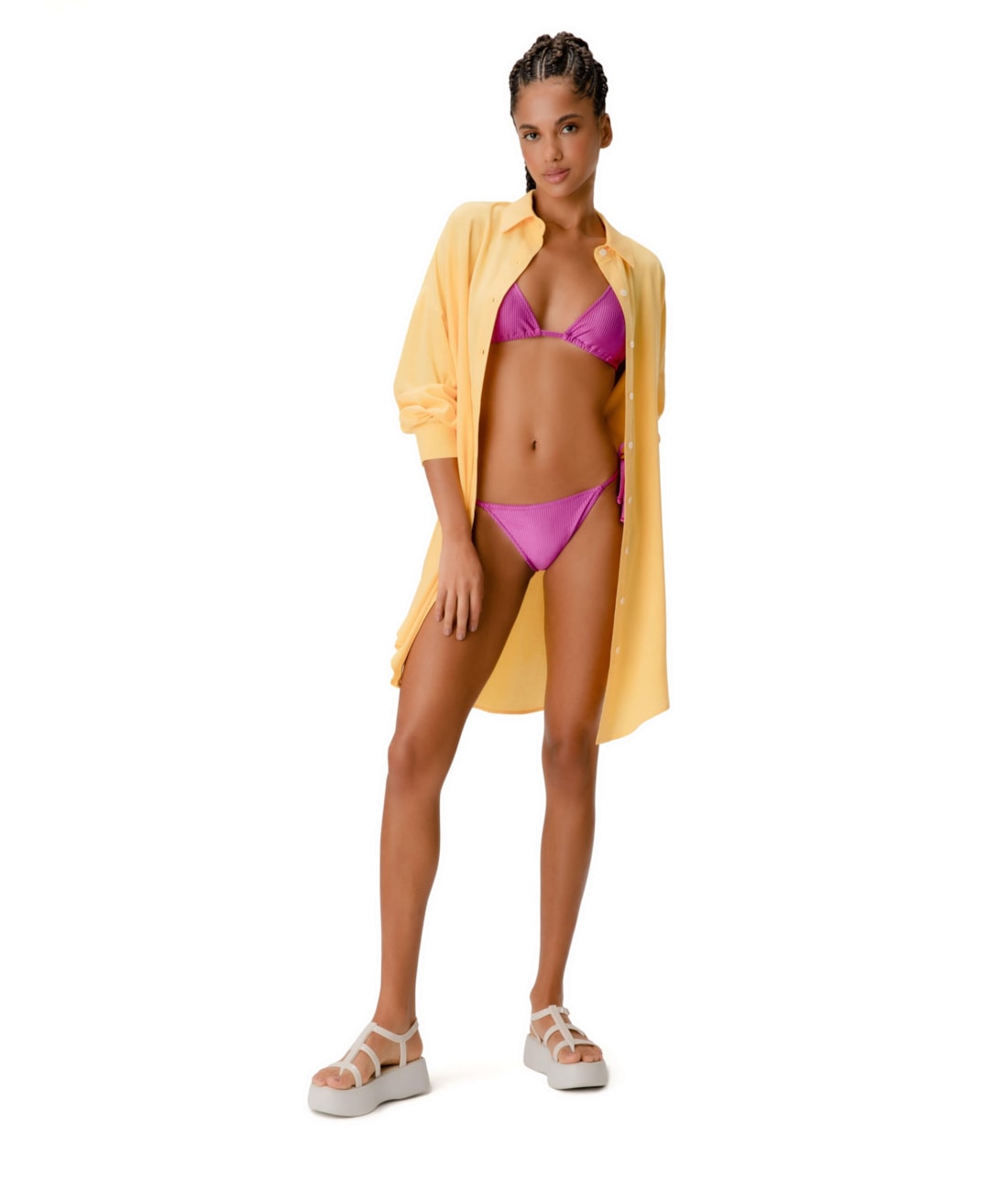 Camisa Cecília Visco Nature Amarelo