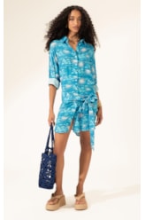 Camisa Chemise La Mer Azul Claro