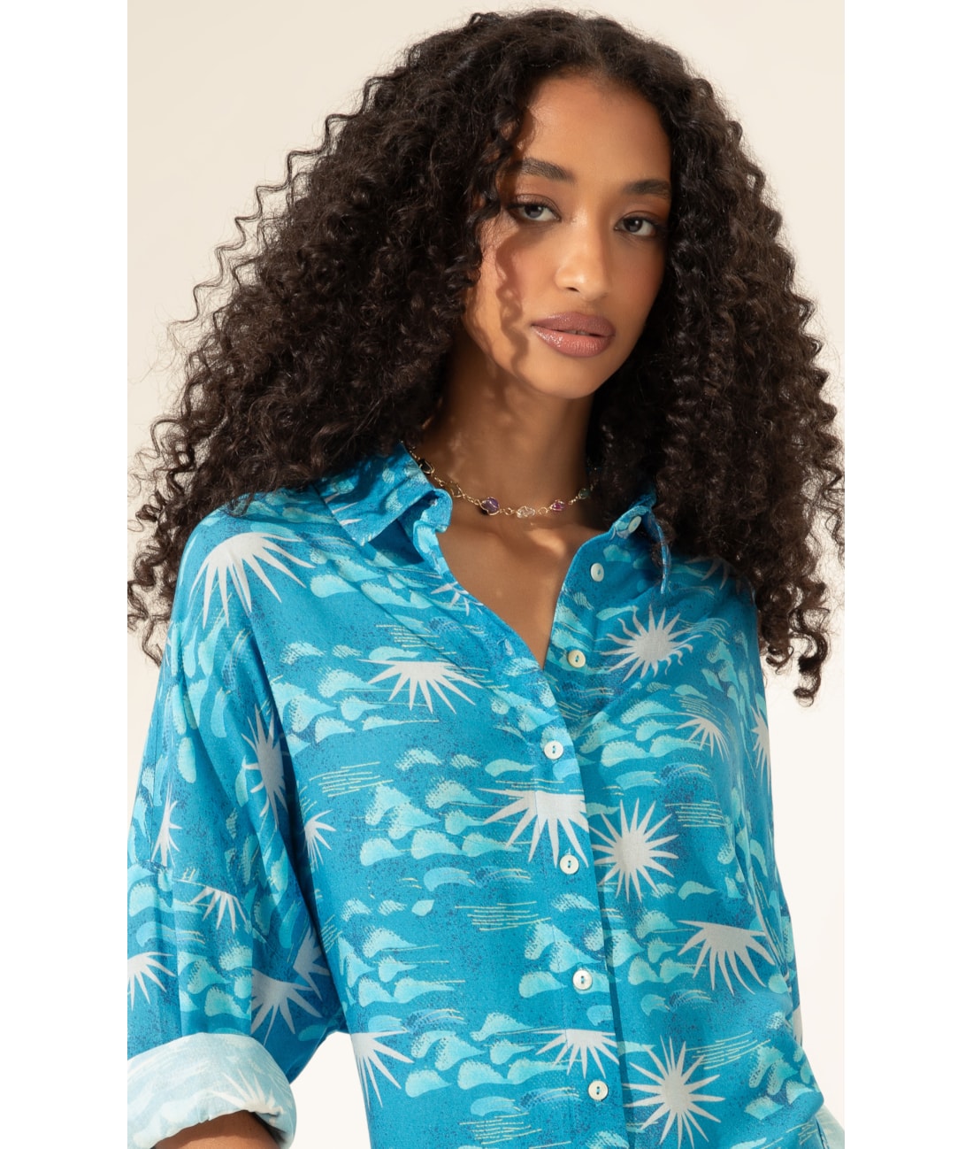 Camisa Chemise La Mer Azul Claro