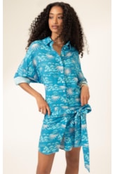 Camisa Chemise La Mer Azul Claro