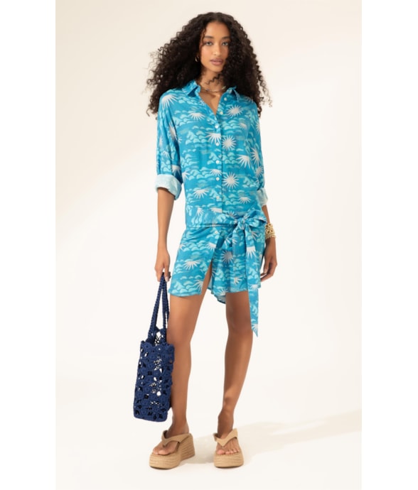 Camisa Chemise La Mer Azul Claro