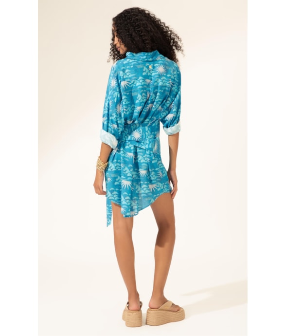 Camisa Chemise La Mer Azul Claro