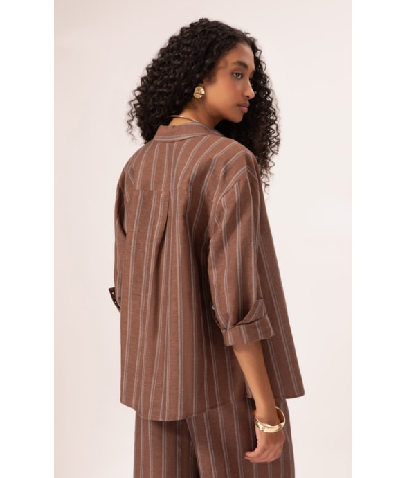 Camisa Classic Linho Marais Marrom