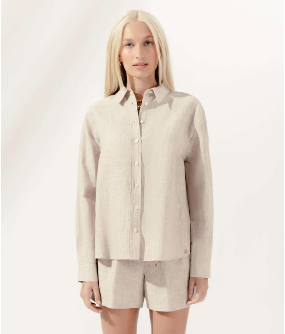 Camisa Cotton Linen Natural