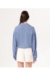Camisa Crepe Indiano Azul Claro